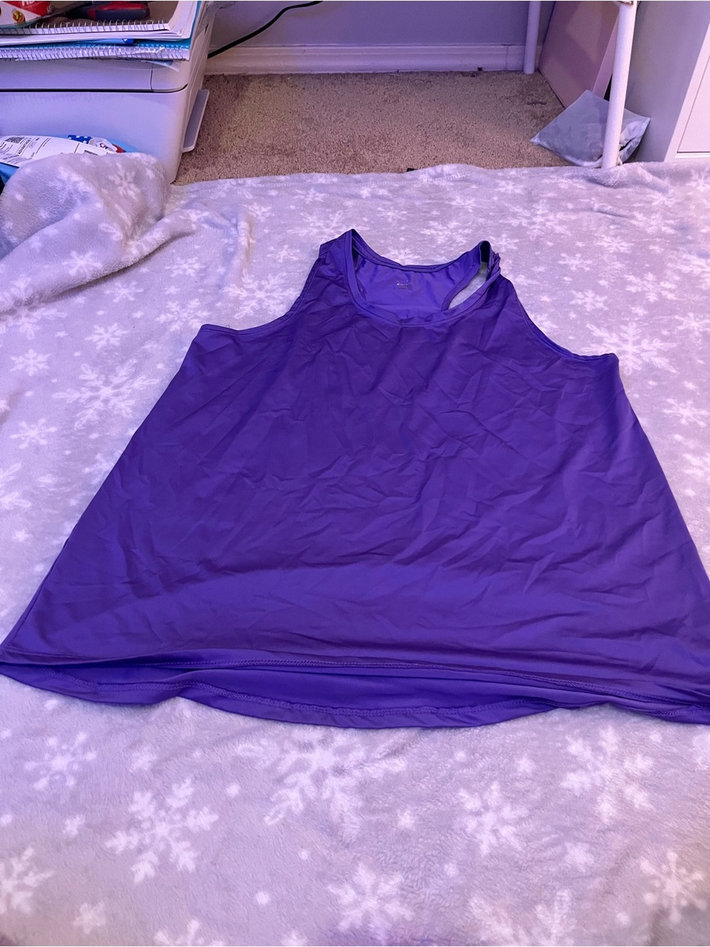 Athletic Works Purple Racerback Tank Top